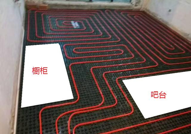 地暖施工實例圖之地面布置配合