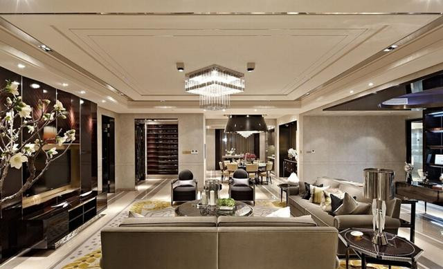 吊頂的材質有很多，不銹鋼線條吊頂效果圖